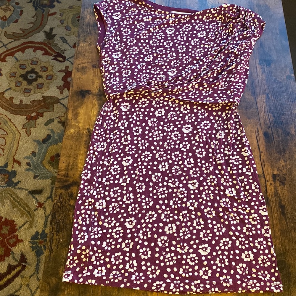 Petite fitted floral dress.